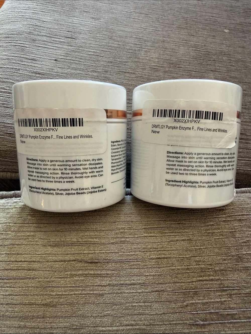 DRMTLGY Pumpkin Enzyme Mask - renew exfoliate hydrate5.5 oz (2 Pack) - Picture 3 of 3